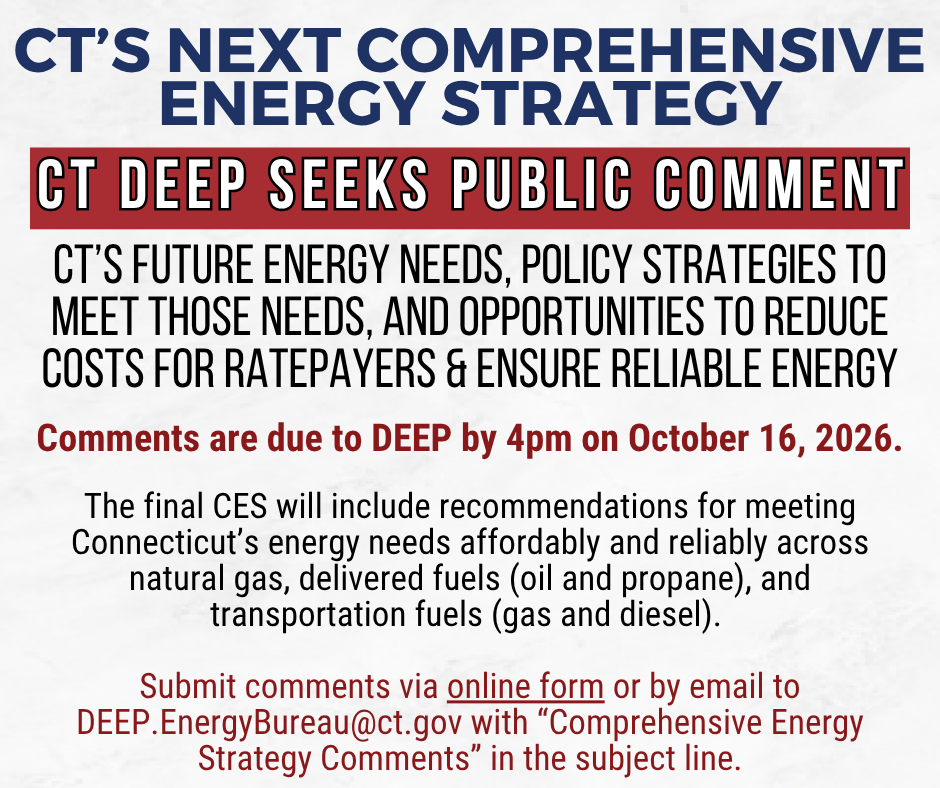 Rep. Callahan Shares Info on CT DEEP Request for Comment on Next Comprehensive Energy Strategy